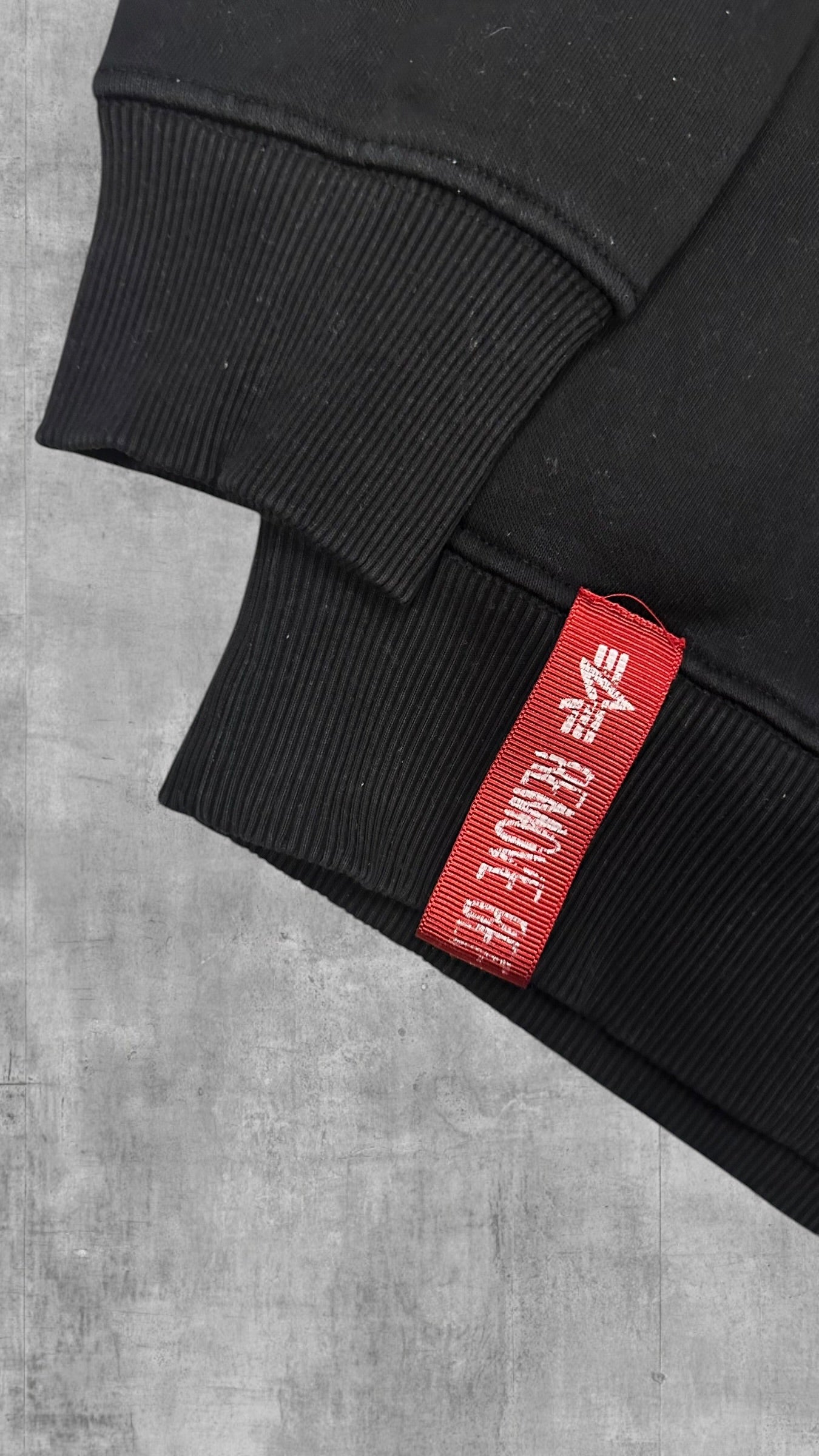 Alpha Industries Sweatshirt Schwarz Weiß L