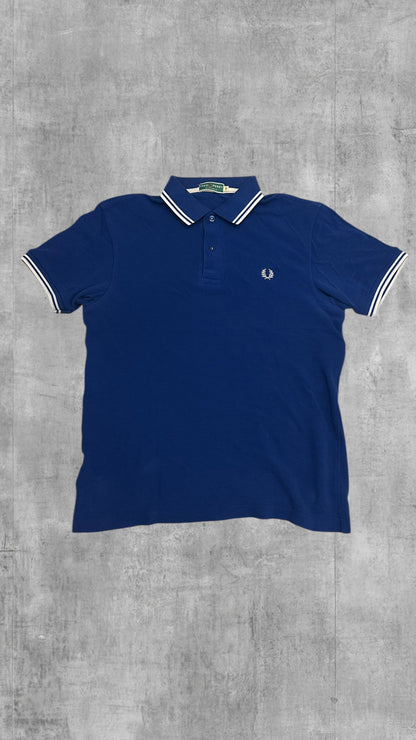 Fred Perry Polo Shirt Blau Weiß S