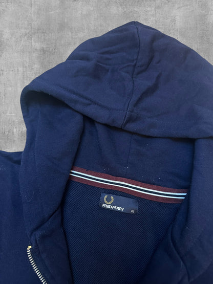 Fred Perry Zip Hoodie Jacke Navy Blau XL