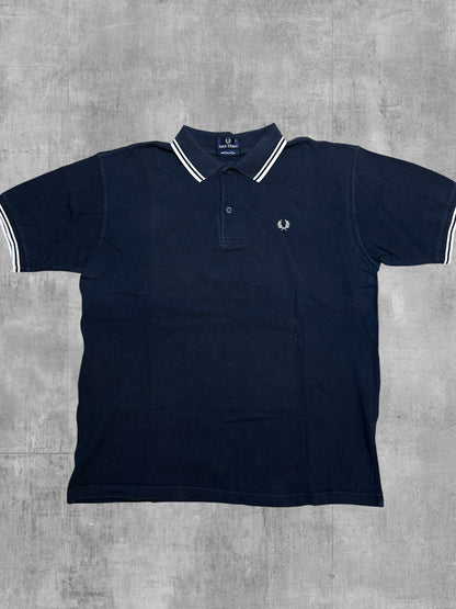 Fred Perry vintage Polo Shirt Schwarz Weiß L