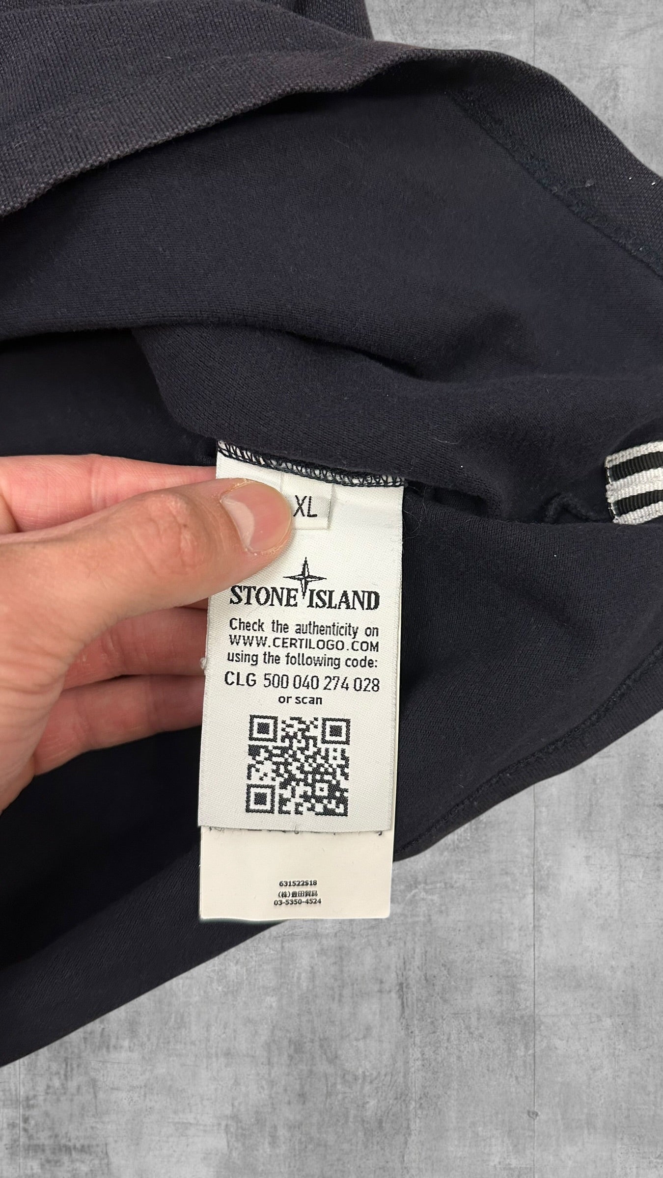 Stone Island Polo Shirt Schwarzblau XL slim fit