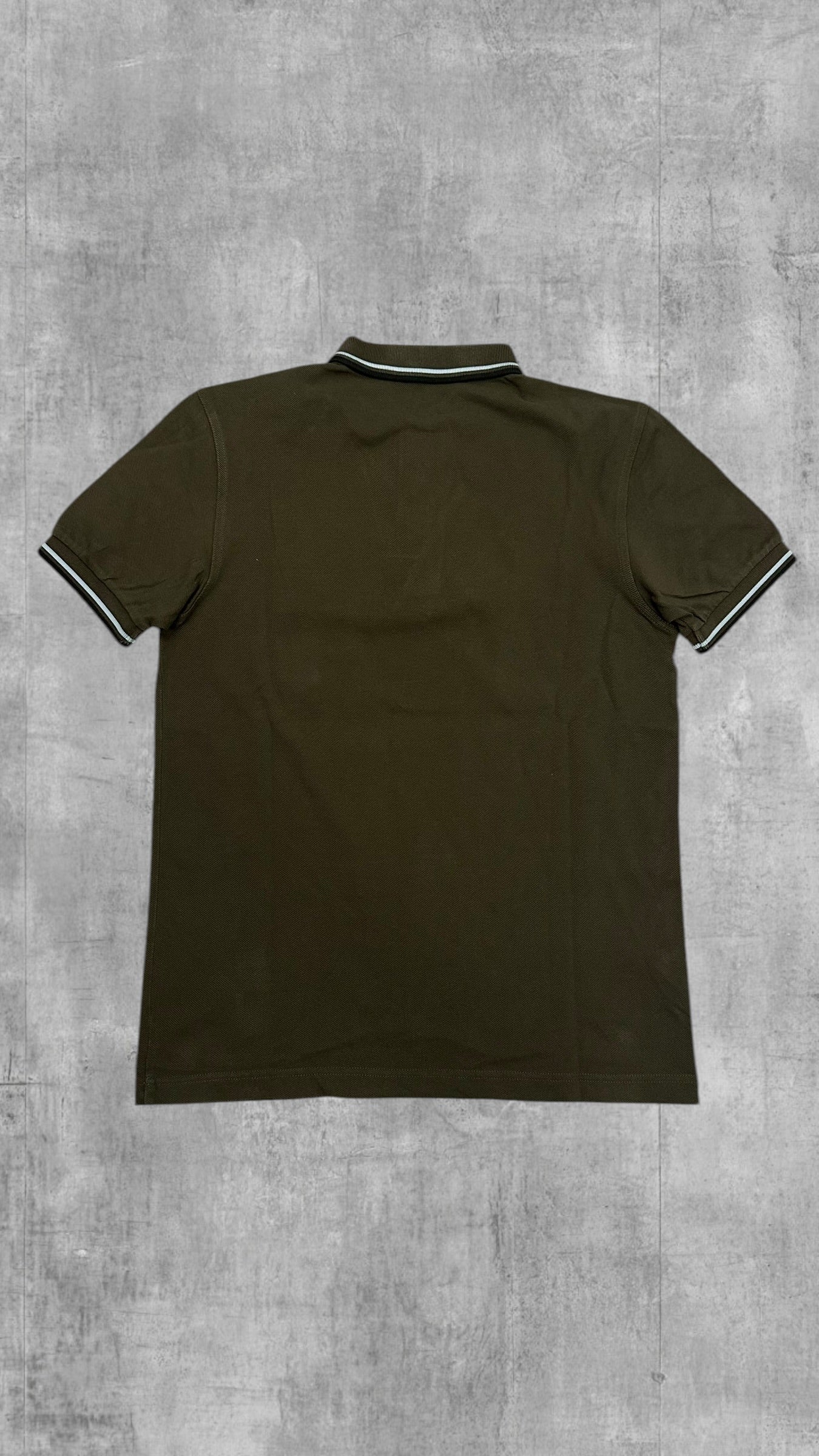 Fred Perry Polo Shirt Dunkelgrün Schwarz Weiß S
