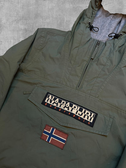 Napapijri Lined Windbreaker Jacket Khaki M
