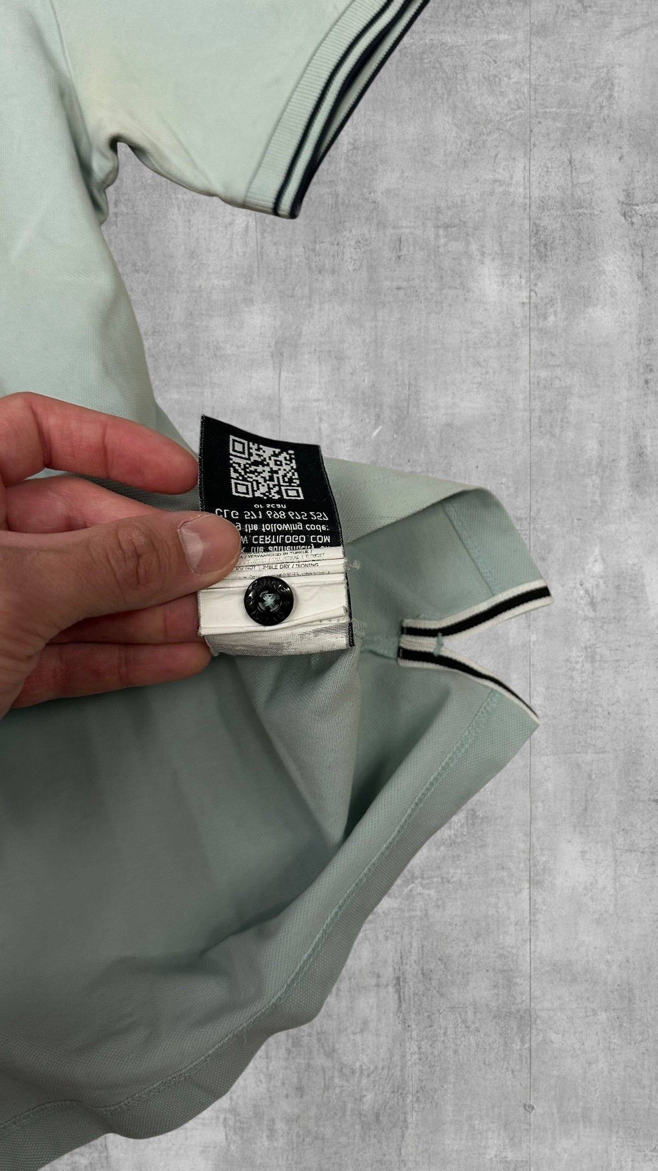 Stone Island Polo Shirt Türkis Schwarz M Slim Fit