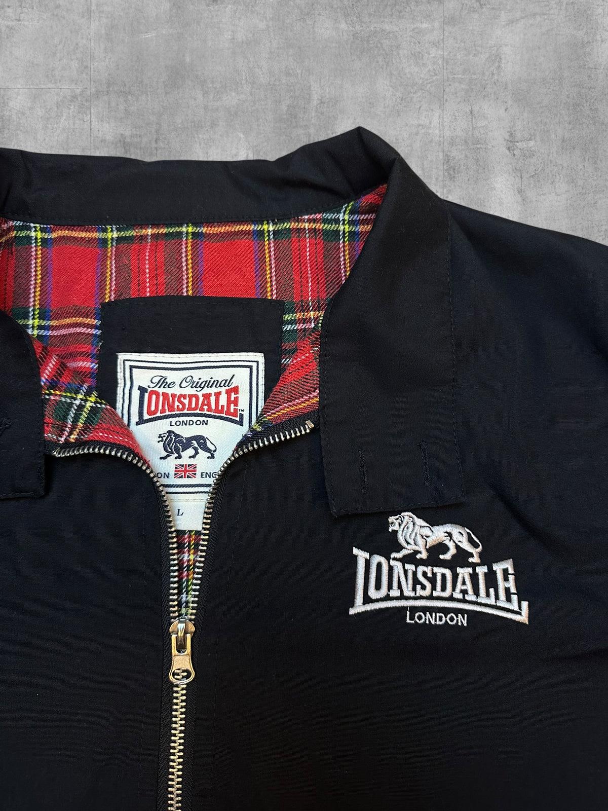Lonsdale London Harrington Bomber Jacket Black L