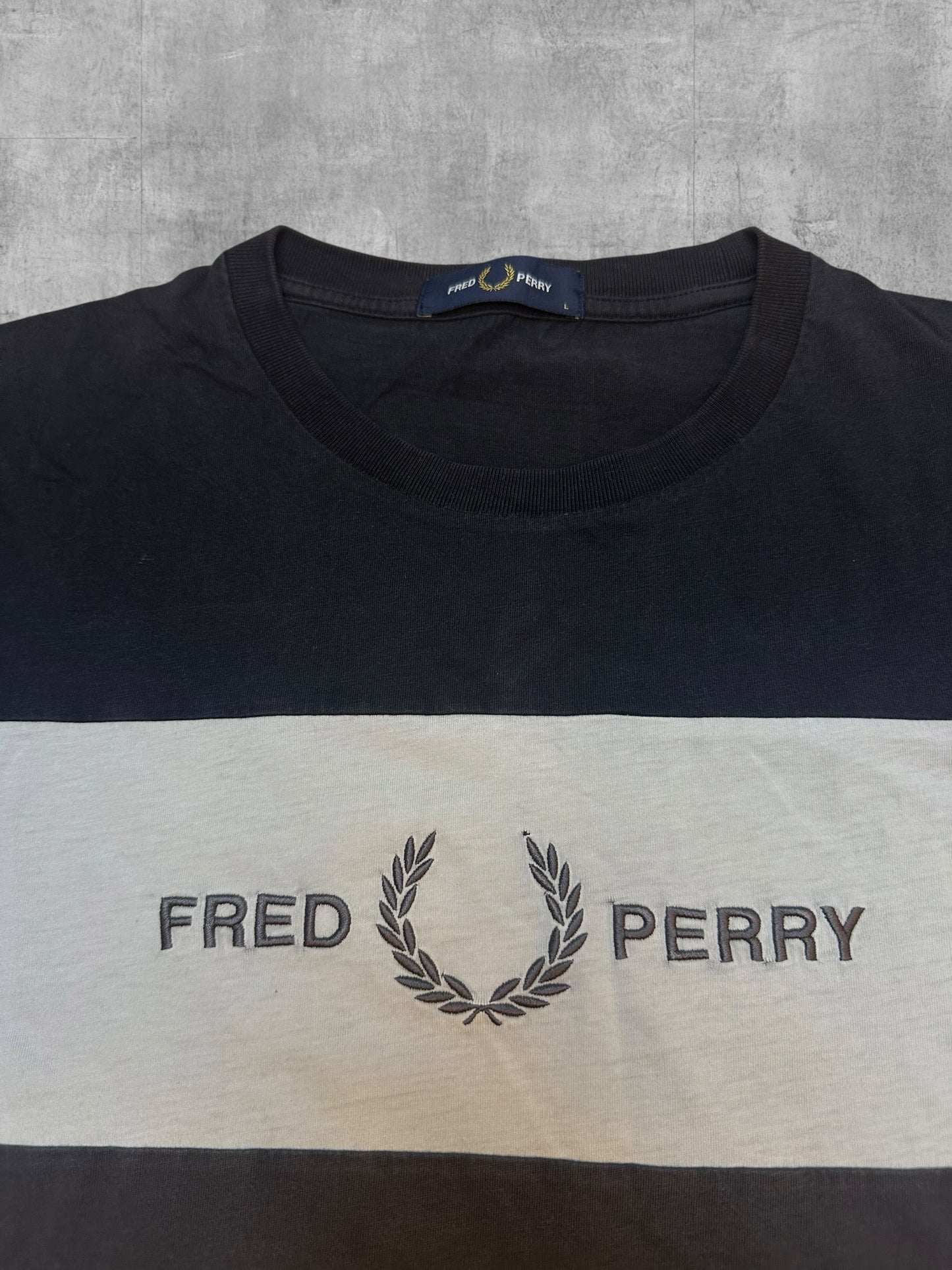 Fred Perry T-shirt Schwarz Grau Weiß L