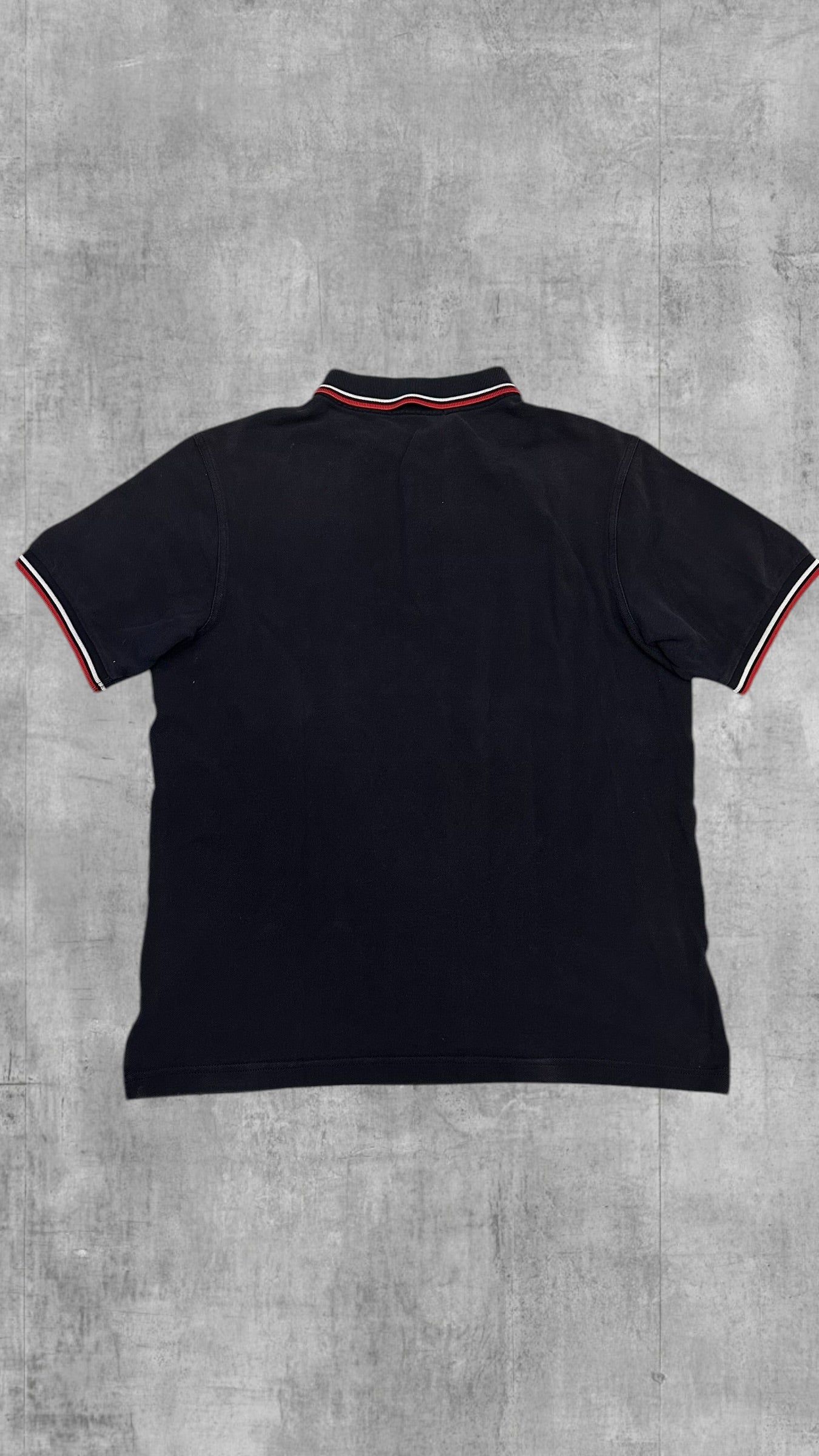 Fred Perry Polo Shirt Schwarz Rot Weiß M