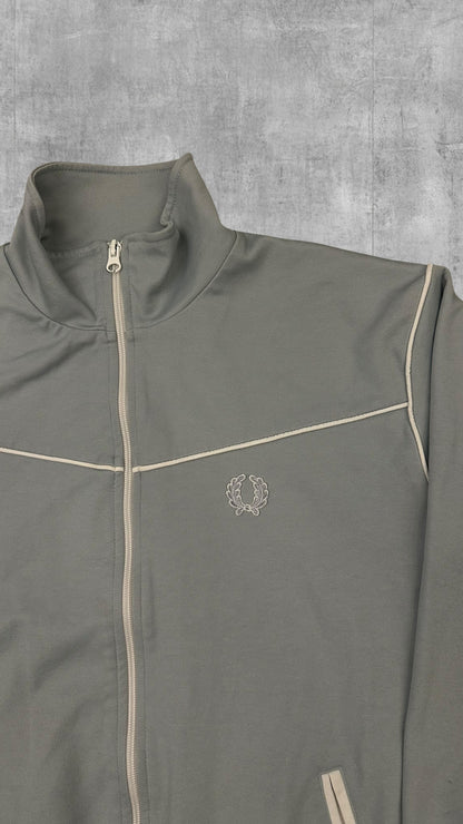 Fred Perry Vintage Trainingsjacke Babyblau Weiß M