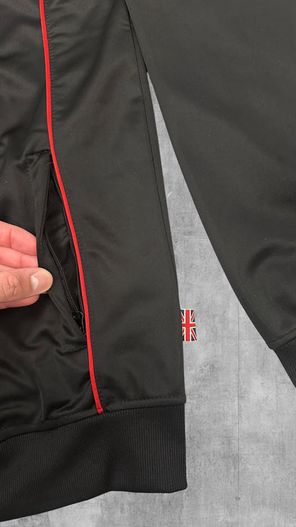 Lonsdale London Trainingsjacke Schwarz Rot Weiß Backprint XL