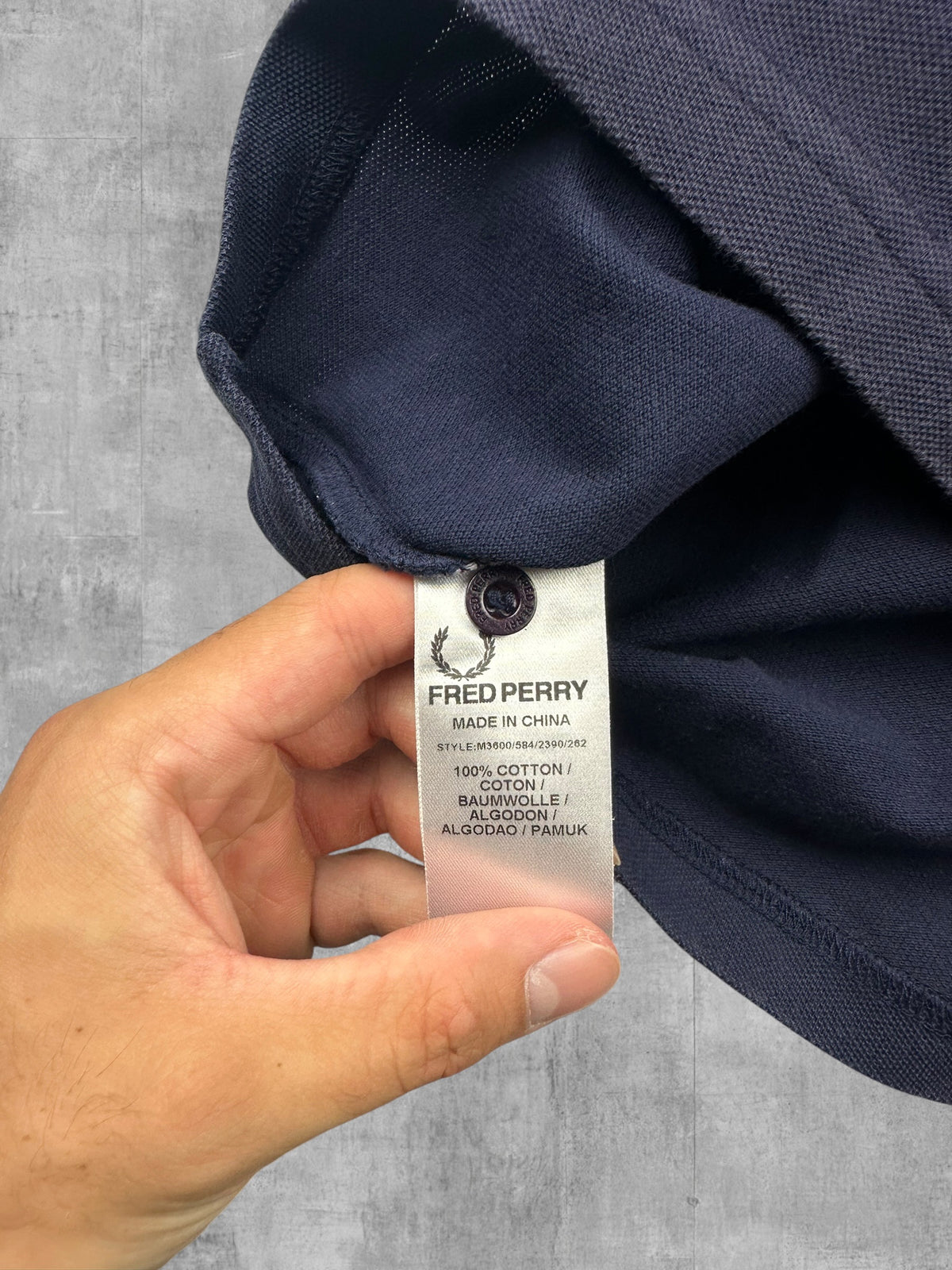 Fred Perry Polo Shirt Navy Blau Orange S Slim Fit