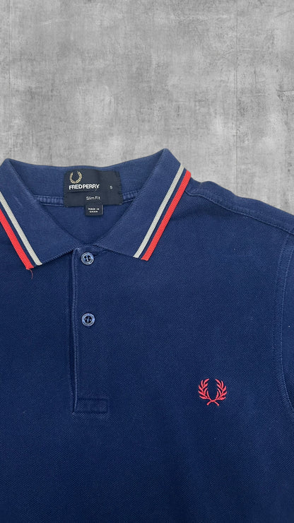 Fred Perry Polo Shirt Navy Blau S Slim Fit