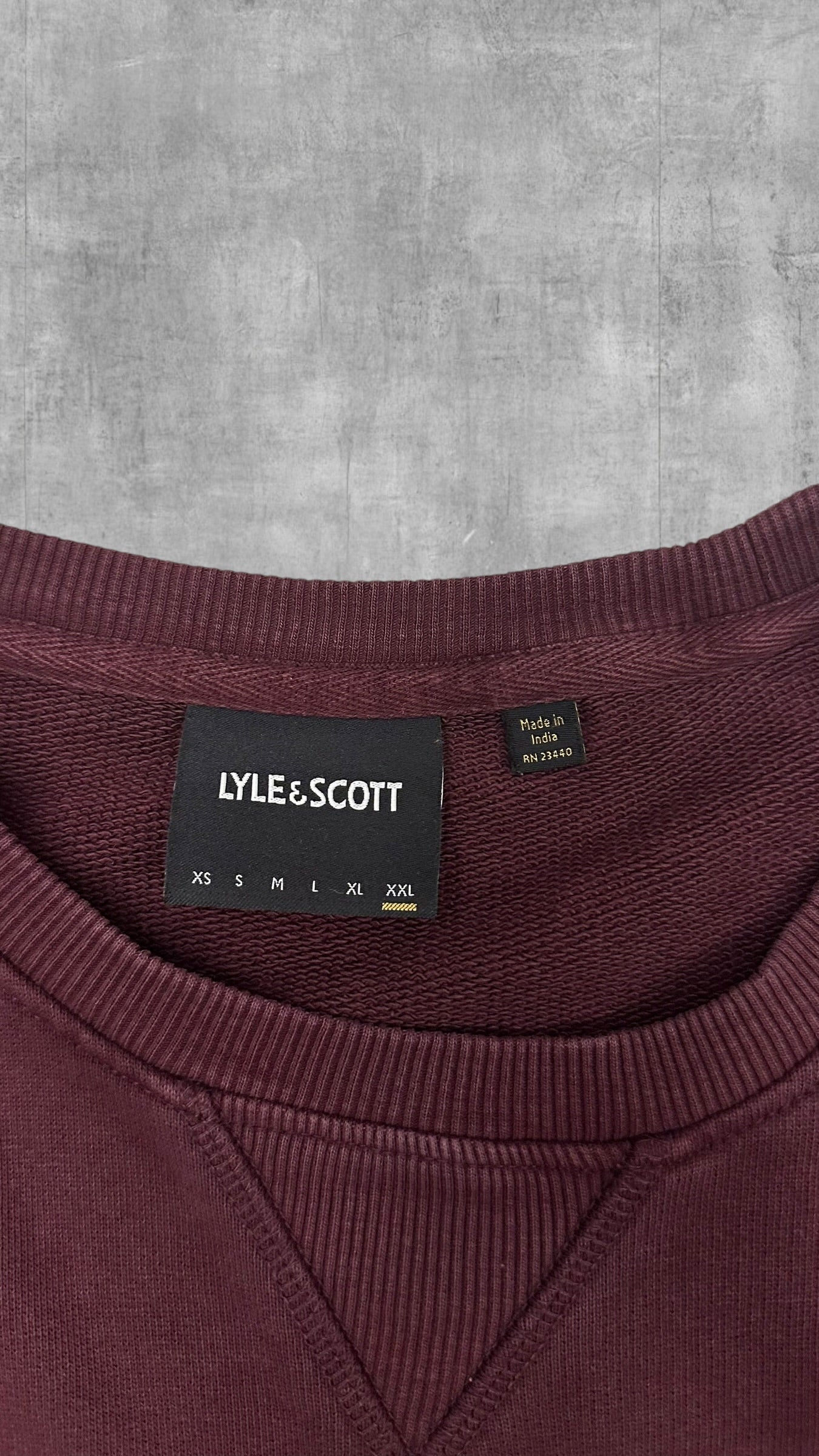 Lyle & Scott Sweatshirt Weinrot XXL