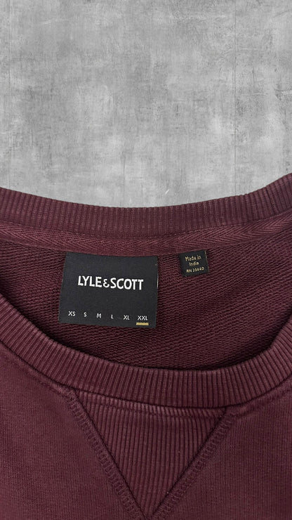 Lyle & Scott Sweatshirt Weinrot XXL