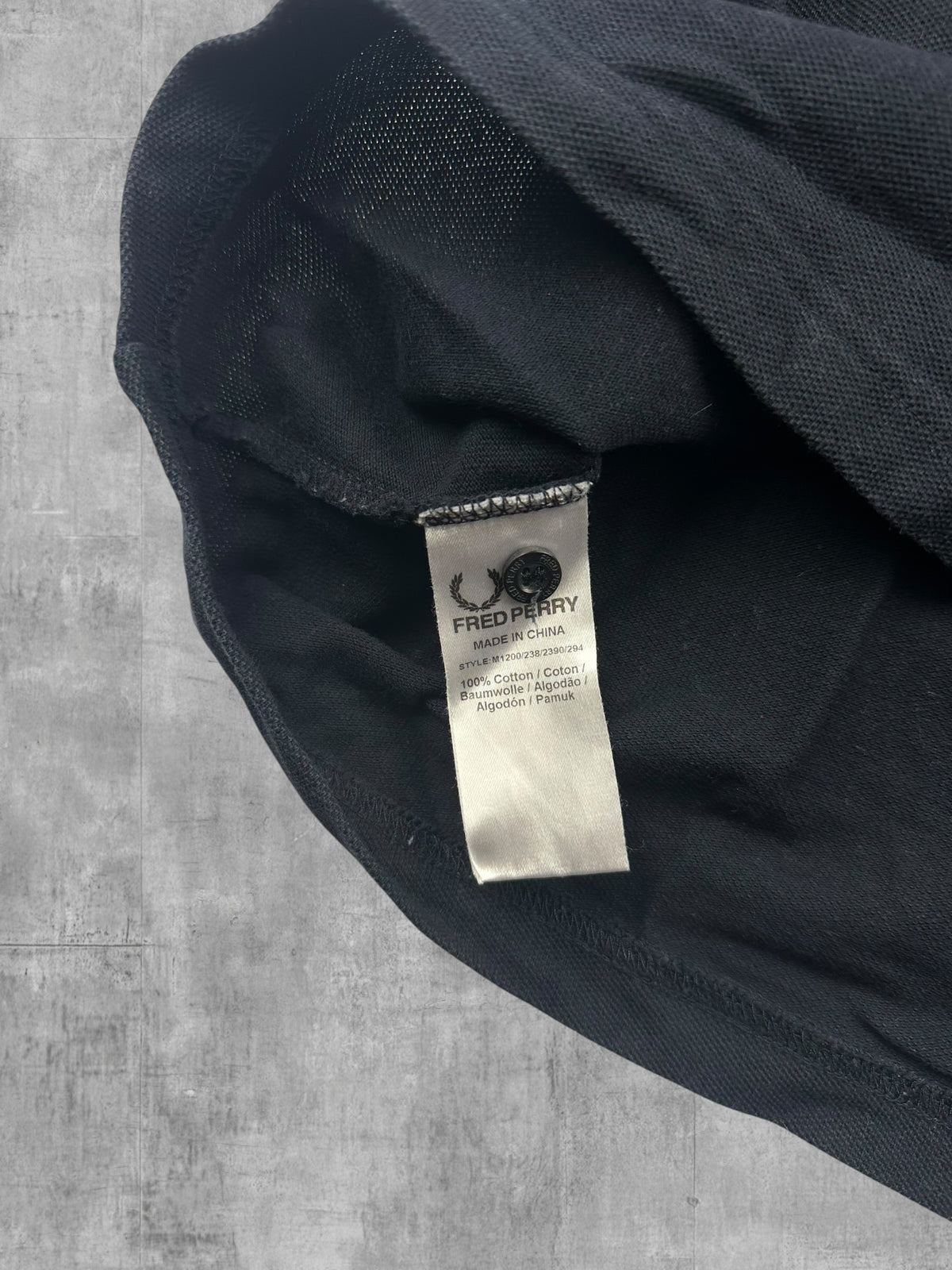 Fred Perry Polo Shirt Schwarz Weiß S