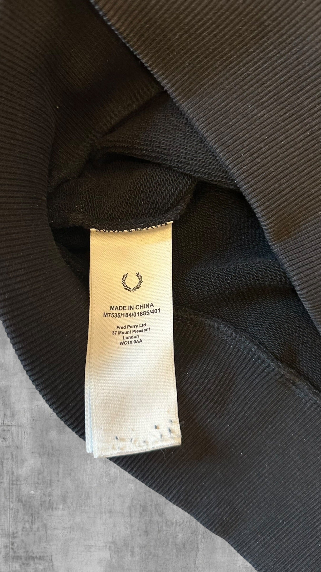Fred Perry Sweatshirt Schwarz S