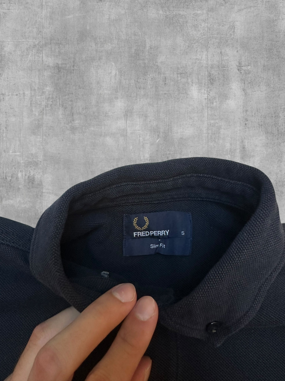 Fred Perry Polo Shirt Black S Slim Fit