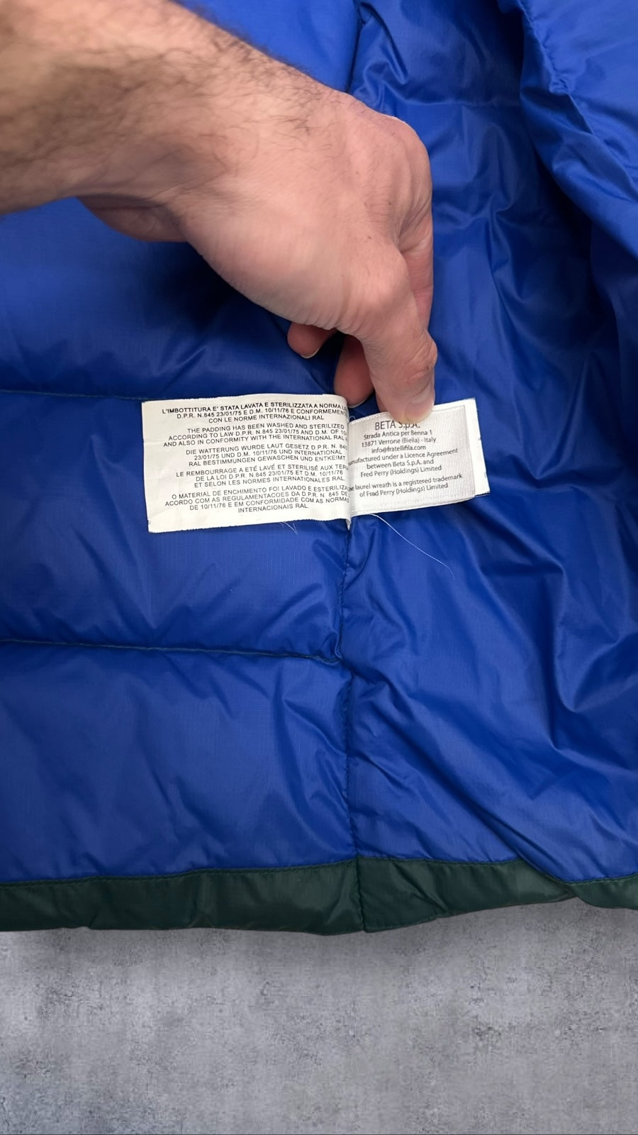 Fred Perry Pufferjacke Daunenjacke Dunkelgrün XL