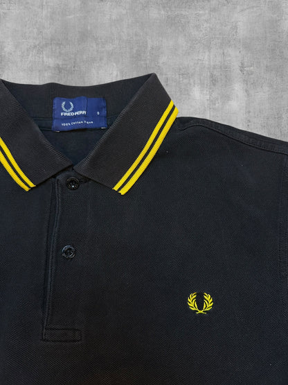 Fred Perry Polo Shirt Schwarz Gelb S