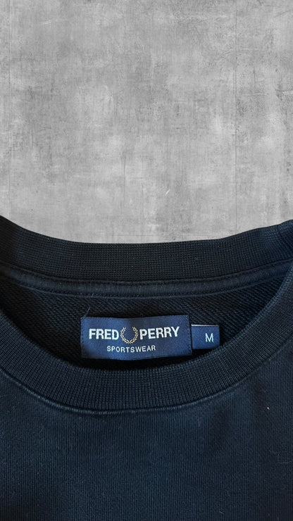 Fred Perry Sweatshirt Schwarz Weiß M