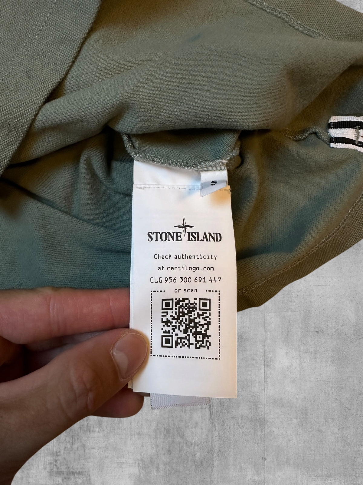 Stone Island Polo Shirt Khaki Grün Grau S Slim Fit