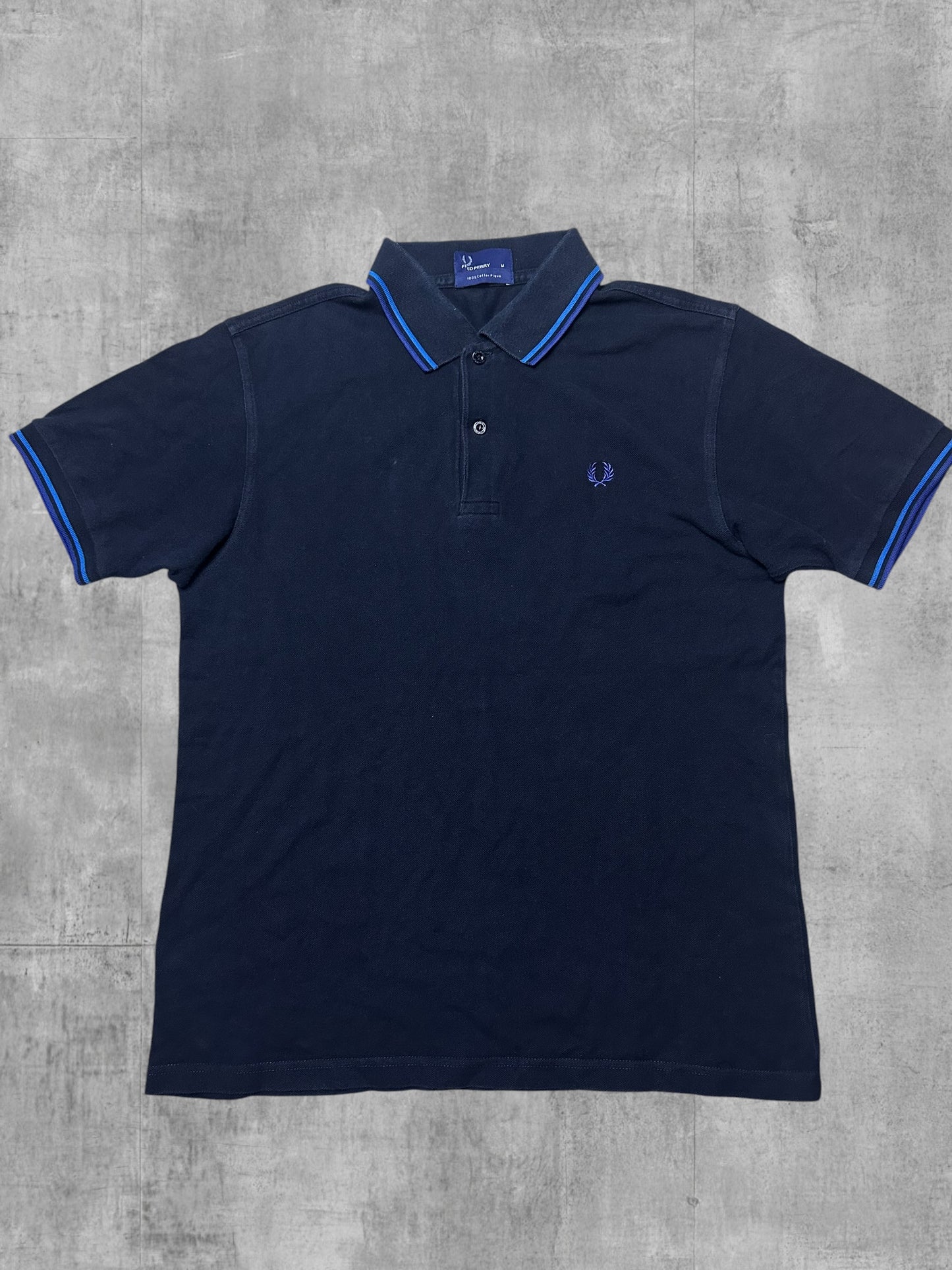 Fred Perry Polo Shirt Schwarz Blau M