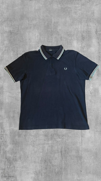 Fred Perry Polo Shirt Navy Blau Schwarz L