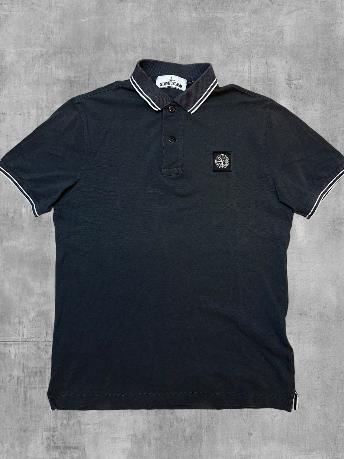 Stone Island Polo Shirt Dunkelgrau S Slim Fit