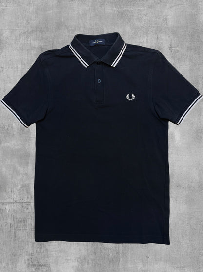 Fred Perry Polo Shirt Schwarz Weiß S