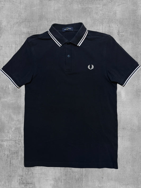 Fred Perry Polo Shirt Black White S