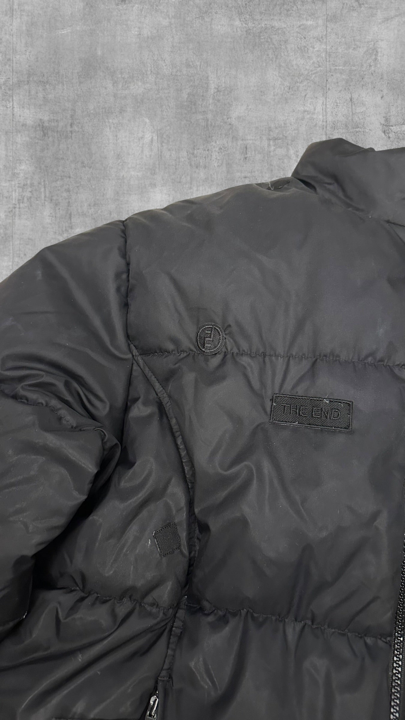 Fred Perry Winterjacke Daunenjacke Pufferjacke Schwarz Frauengröße XL Herren M