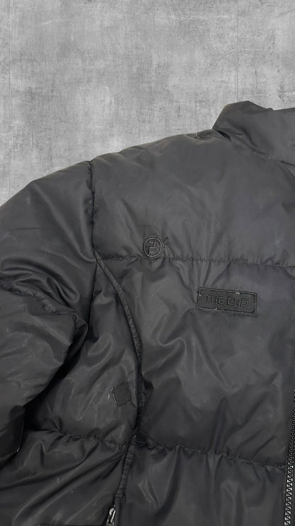 Fred Perry Winterjacke Daunenjacke Pufferjacke Schwarz Frauengröße XL Herren M