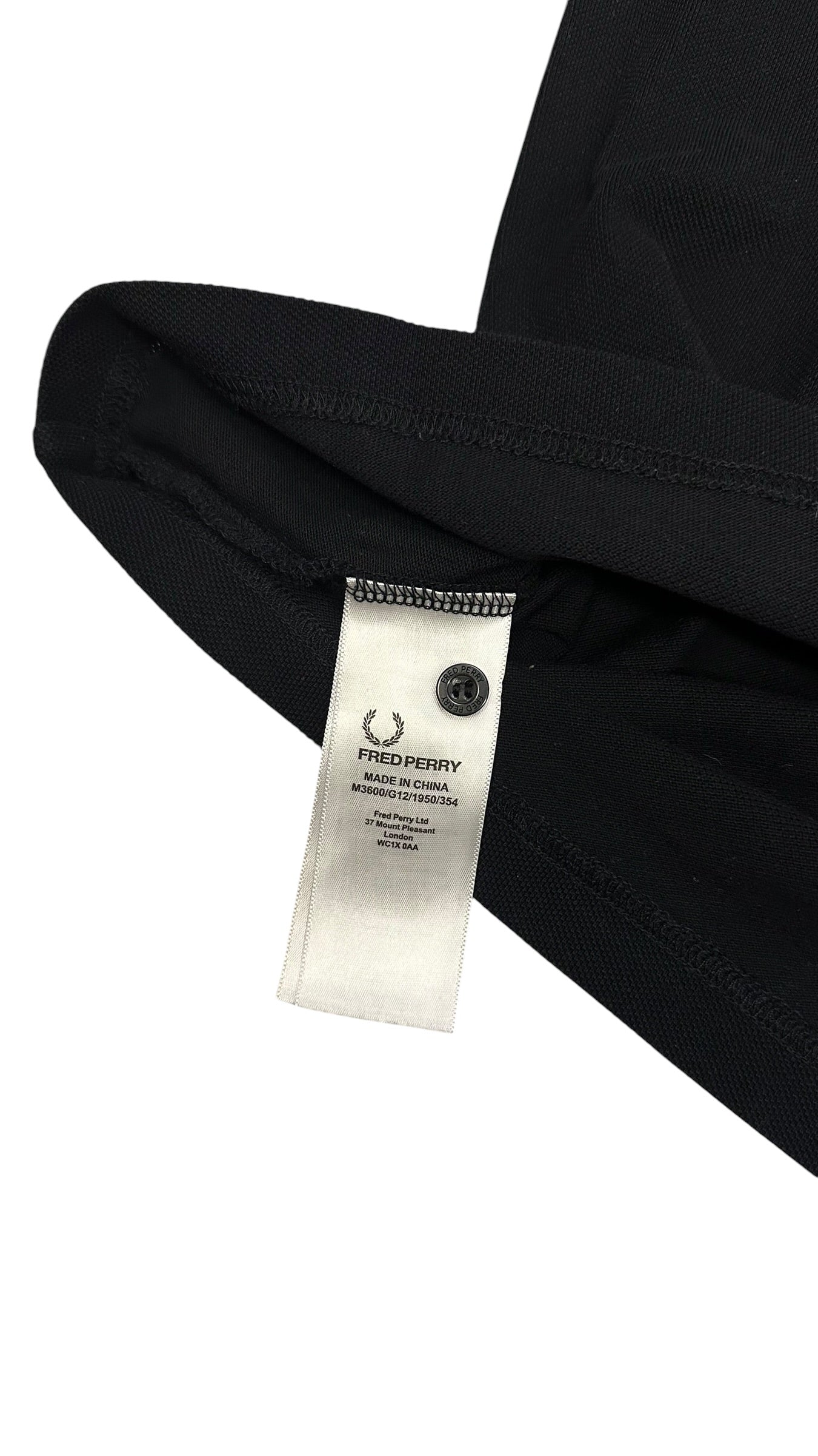 Fred Perry Polo Shirt Schwarz Hellblau M