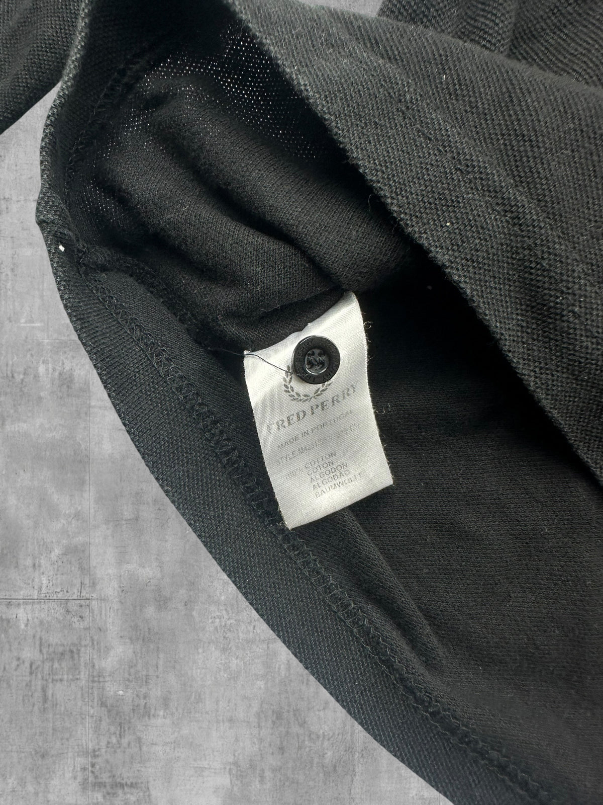 Fred Perry Langarm Polo Shirt Schwarz Gelb S