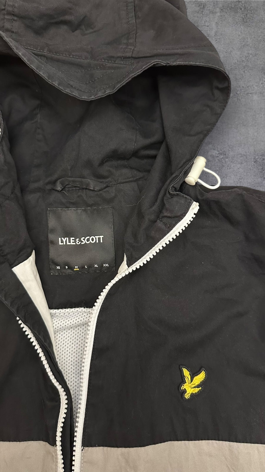 Lyle & Scott Windbreaker Schwarz Weiß M