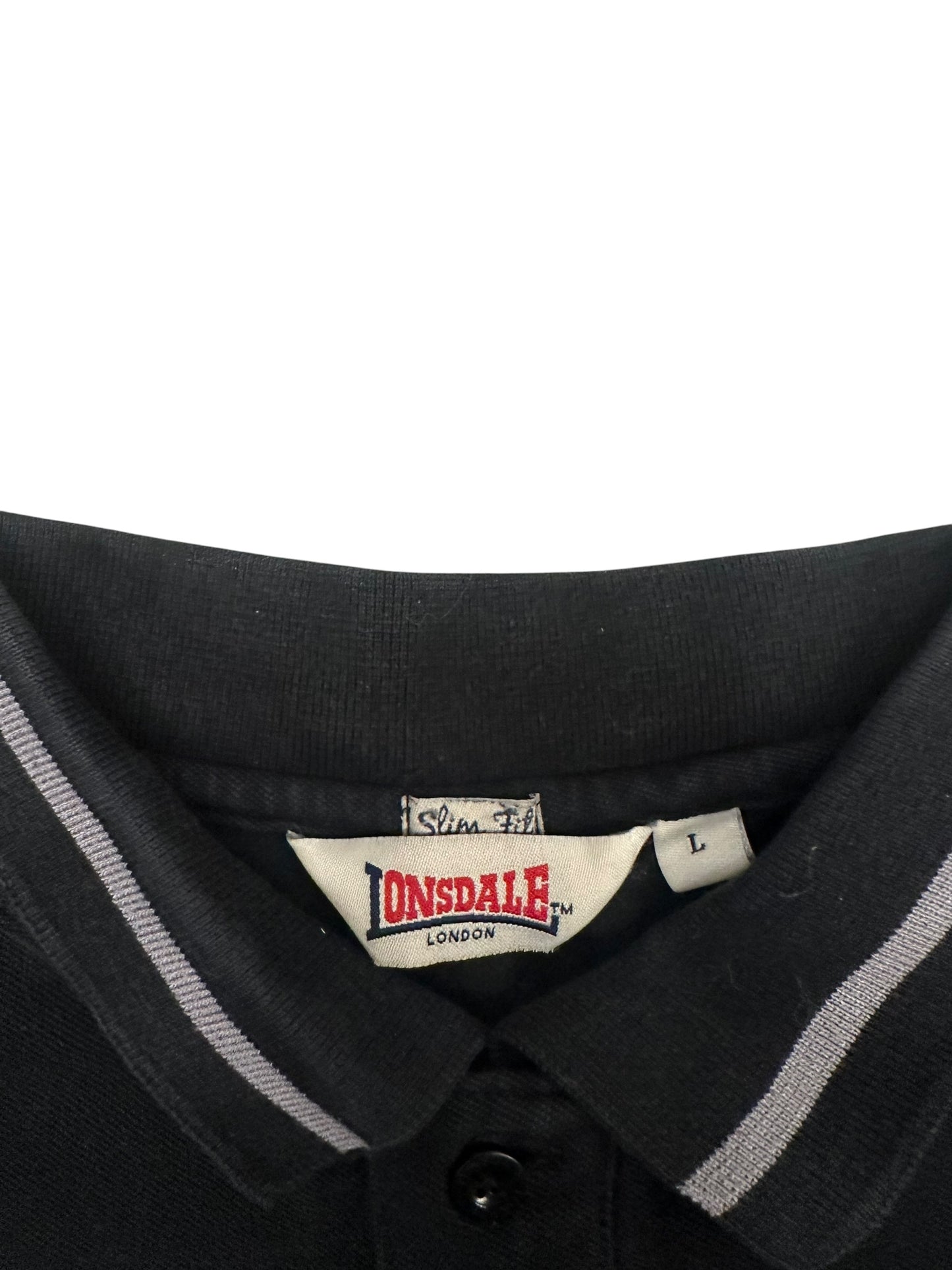 Lonsdale London Polo Shirt Schwarz L Slim Fit