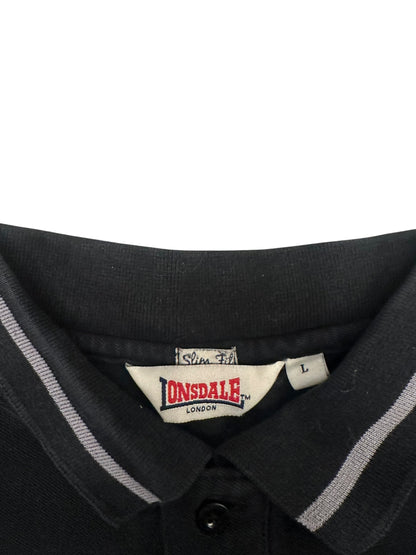 Lonsdale London Polo Shirt Schwarz L Slim Fit