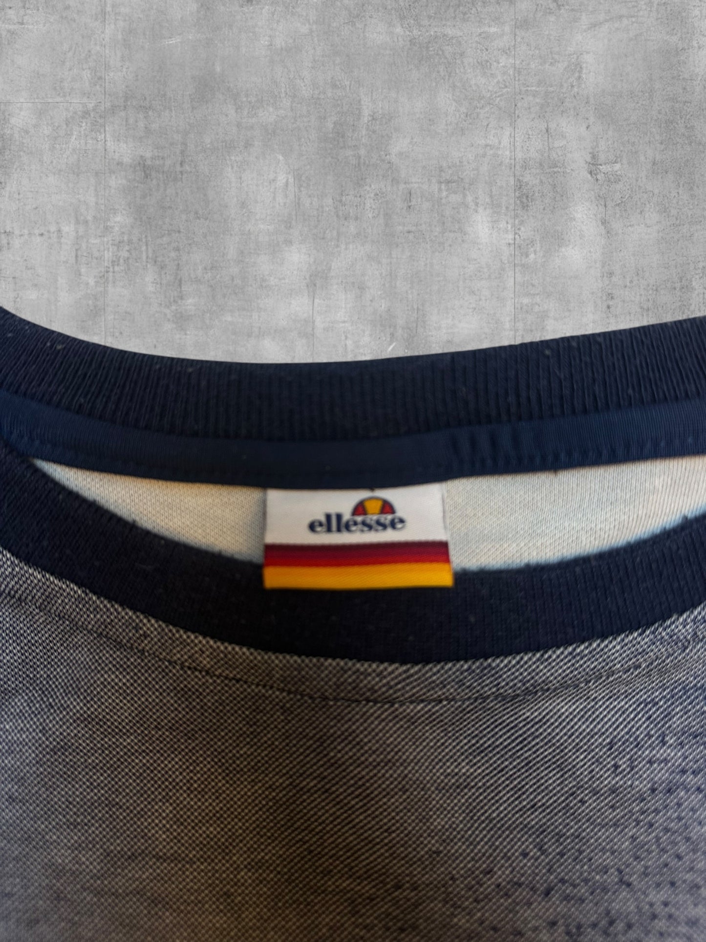 Ellesse Sweatshirt Navy Blau Weiß S