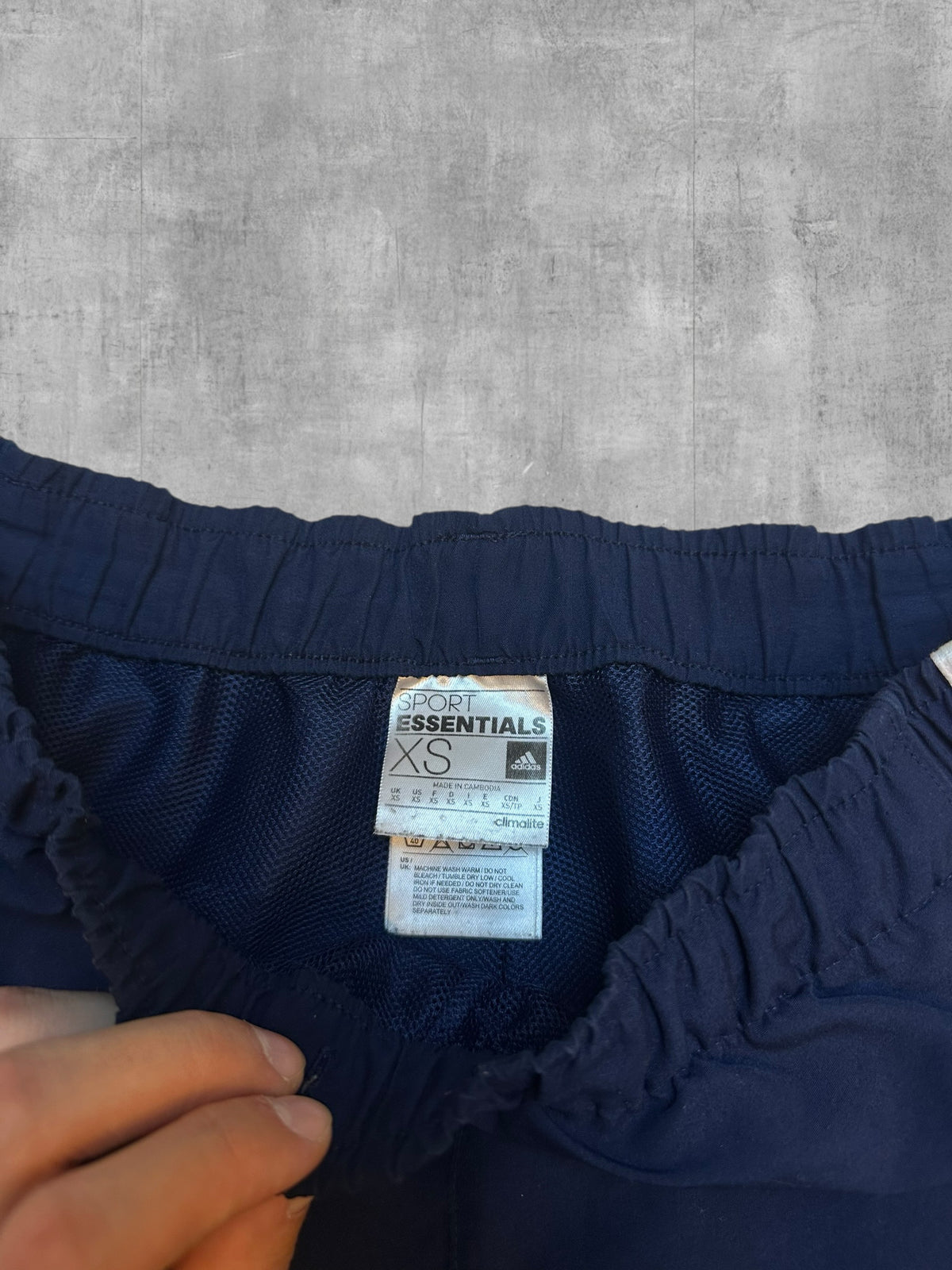 Adidas Shorts Navy Blue White XS