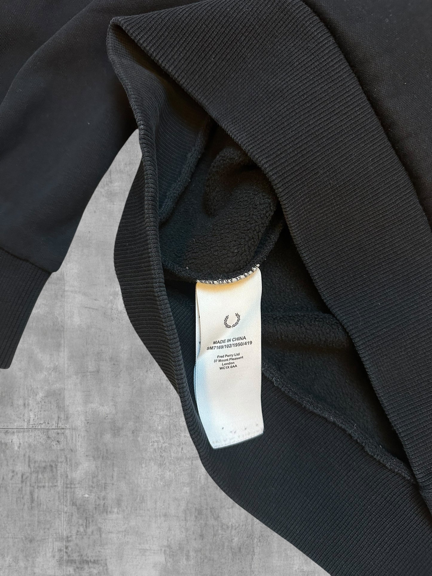 Fred Perry Half Quarter zip Pullover Schwarz M