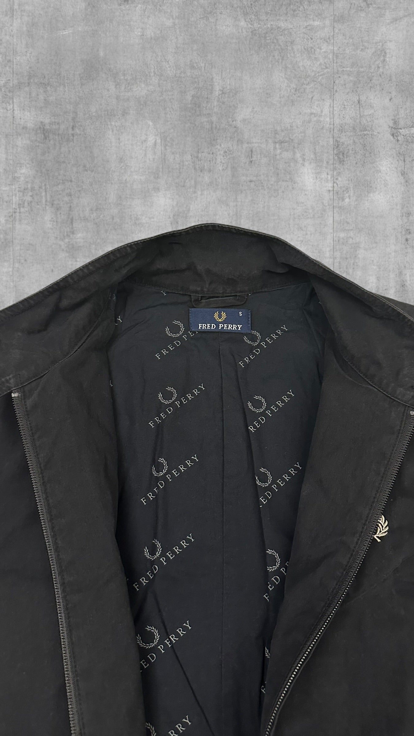 Fred Perry Herrenmantel Jacke Schwarz S