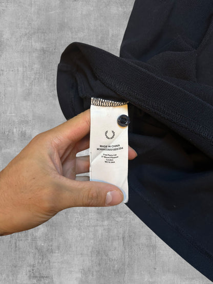 Fred Perry Polo Shirt Schwarz Weiß M