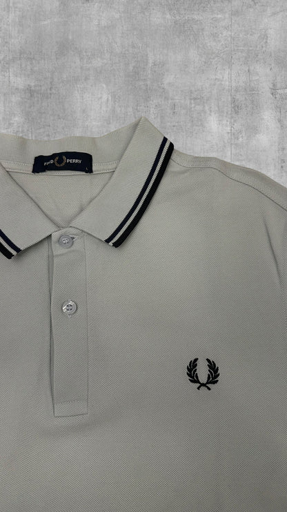 Fred Perry Polo Shirt Weiß Türkis L