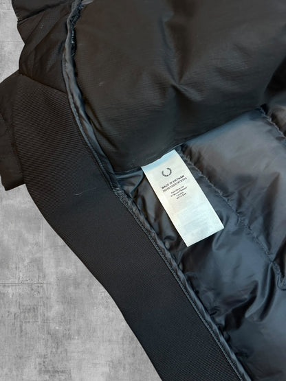 Fred Perry Daunenjacke Steppjacke Schwarz Weiß S