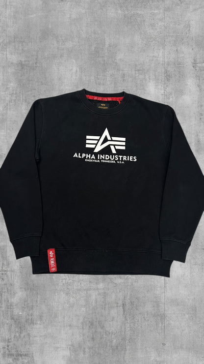 Alpha Industries Sweatshirt Schwarz Weiß L