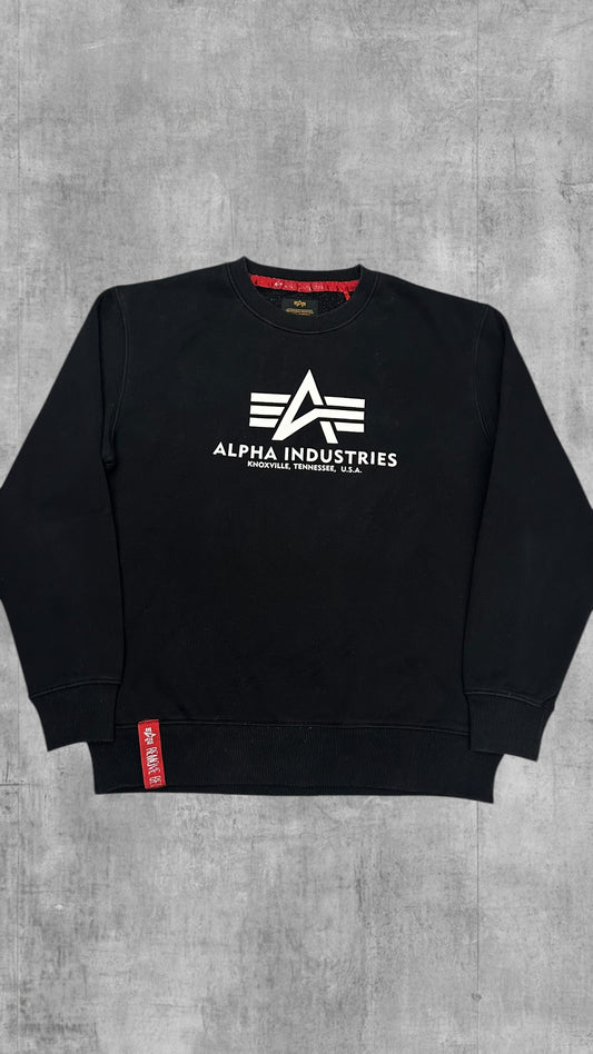 Alpha Industries Sweatshirt Schwarz Weiß L