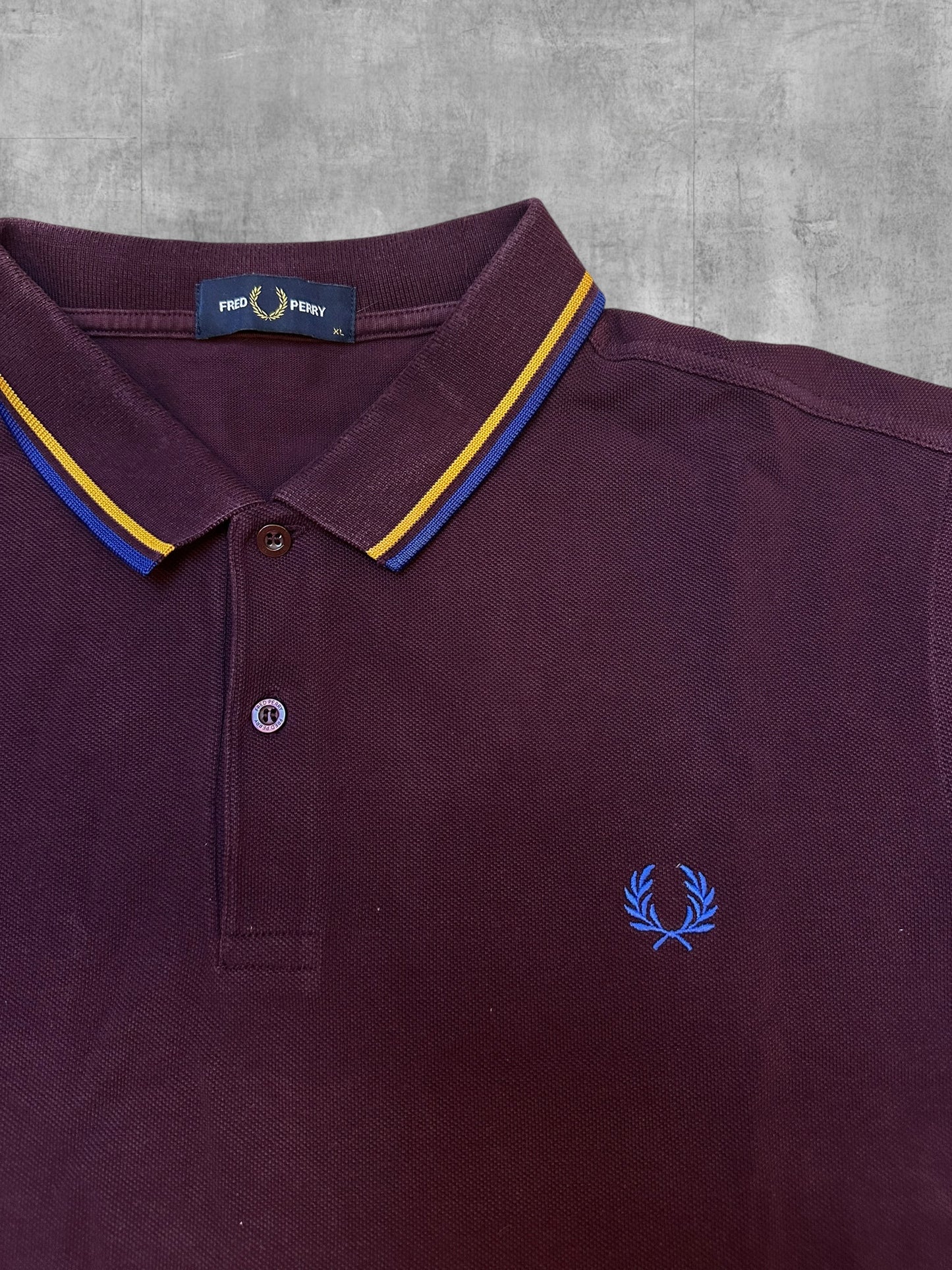 Fred Perry Polo Shirt Weinrot XL