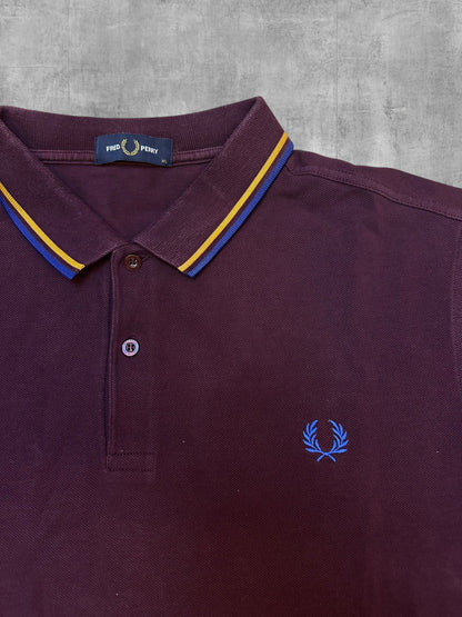 Fred Perry Polo Shirt Weinrot XL