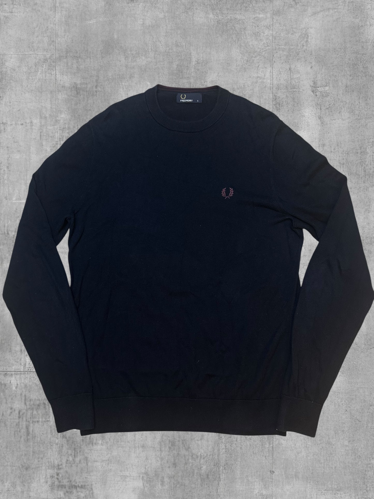 Fred Perry Sweatshirt Schwarzblau Weinrot S