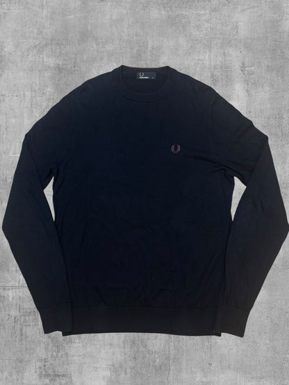 Fred Perry Sweatshirt Schwarzblau Weinrot S