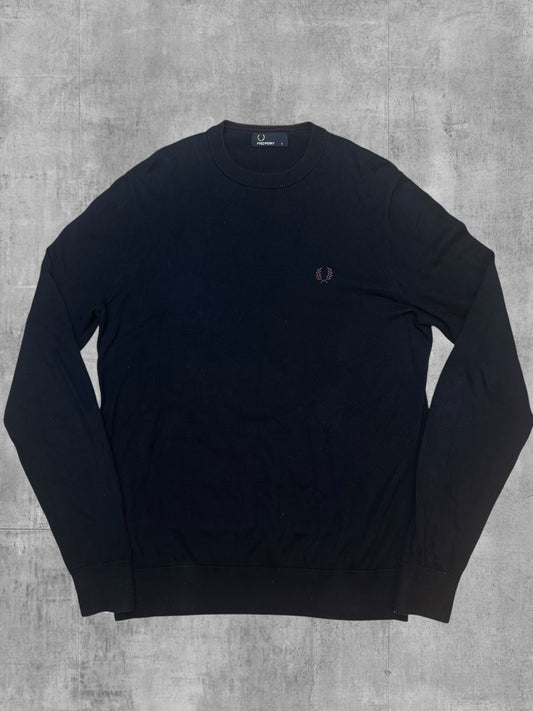 Fred Perry Sweatshirt Schwarzblau Weinrot S